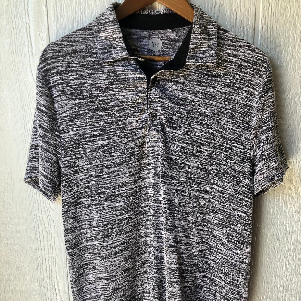 Express Men's Grey Collared Stretch Material
